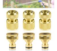 GOEDCH Connecteur Rapide en Laiton: Raccord Tuyau D'Arrosage, Connecteur de robinet à filetage interne, Raccords Rapide pour Jardin, Cuisine et Arrosage Extérieur, Antifuite, Haute Durabilité