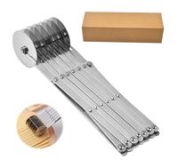 GOEDCH Coupe-Pâte: Roulette à Pizza à 7 Roues en Acier Inoxydable, Trancheuse Patisserie Extensible, Diviseur de Gâteau Réglable, Coupe-Pizza Multi Roue pour Gâteaux, Crêpes, Gaufres, Biscuits