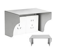 GOEDCH Couvercle de protection de sonnette en acier inoxydable - Protection contre les éclaboussures - Prise murale en acier inoxydable - Protection contre la pluie pour prise extérieure - Intérieur