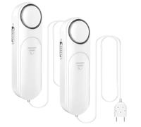 GOEDCH Détecteur de Fuite d'eau: 2 PCS sans Fil Alarmes d'eau à Piles pour Caves, Salles de Bains, Buanderies, Cuisines, Garages, Kit de DéTecteur D’Eau Intelligent, Capteur Compact