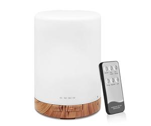 GOEDCH Diffuseur d'arômes : humidificateur silencieux à ultrasons de 300 ml, diffuseur d'huile d'aromathérapie, humidificateur d'huile parfumée avec 7 couleurs LED, arrêt automatique sans eau, pour la