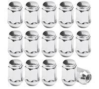 GOEDCH Écrous de Roue: 20 Écrous de Roue M12 x 1,5 Coniques Fermés Argentés pour la Plupart des Jantes D'usine, en Alliage D'acier de Qualité Supérieure pour Jantes en Aluminium