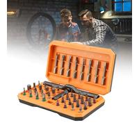 GOEDCH Ensemble de tournevis magnétiques 42 en 1 : jeu de tournevis à cliquet avec sac de transport, kit de tournevis magnétiques multi-embouts avec poignée à cliquet amovible pour meubles