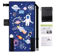 GOEDCH Extension de Siège D'avion pour Enfant: 79 x 44 cm Repose-pieds en Avion pour Enfants pour Voyage, Lit de Voyage Pliable et Portable pour Avion, Accessoires de Voyage, Ciel Etoilé Bleu