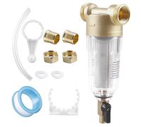 GOEDCH Filtre à Eau à Sédiments Spin Down: 3/4 Pouces Filtre à Sédiments Réutilisable, Préfiltre à Eau, Préfiltre Cuivre, Purificateur Avant, Filtre à Sédiment pour Tuyau d'Eau de Puits