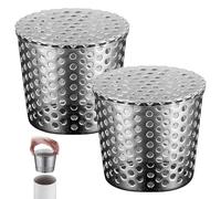 GOEDCH Gouttières en acier inoxydable Protection contre les feuilles : 2 pièces de protection de gouttière, gouttières anti-feuilles, protection du tuyau de descente de gouttière, empêche les blocages