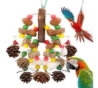 GOEDCH Jouets pour perroquets: Jouet pour Oiseaux, Jouets à mâcher en Blocs de Bois colorés, à déchirer en Blocs de Bois Multicolores, pour perroquets Gris du Gabon