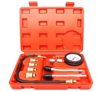 GOEDCH Kit testeur de compression avec 4 adaptateurs - Testeur de compression du moteur M10 M12 M14 M18 - 0-20 bar et 0-300 psi - Testeur de compression avec testeur de bougie d'allumage - Pour