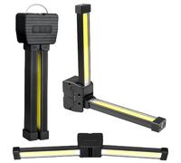 GOEDCH Lampe de Pose pour Gym : Lampe de gym portable LED magnétique avec crochet, lampe de travail pliante à 180 degrés, résistante à l’eau, lampe de secours USB pour extérieur