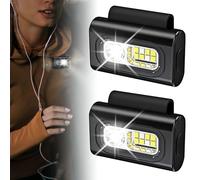 GOEDCH Lampe Frontale LED Rechargeable: 2 Pièces Lampe Frontale LED à Clip Magnétique avec 6 Modes, 1200 Lumens, Portable Lampe Frontale Rechargeable avec Lumière Rouge pour Le Jogging, Camping