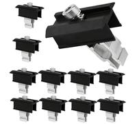 GOEDCH Lot de 10 supports de panneau solaire de fixation : pince d'extrémité de fixation panneau solaire en alliage d'aluminium, pince centrale de panneau solaire convient aux panneaux solaires de 30