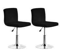 GOEDCH Lot de 2 Housses de Chaise de Bar Extensibles Avec Dossier - Lavables et Amovibles pour Tabouret