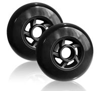 GOEDCH Lot de 2 roues de rechange pour scooter - 100 mm - Avec roulement à billes ABEC-9 - Dureté 88A - Pour trottinette Pro et Kick-Scooter - Noir