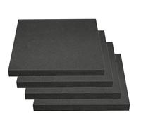GOEDCH Lot de 4 plaques d'isolation en mousse de polyuréthane haute densité 40 x 30 x 4 cm, plaque d'isolation anti-chocs, insert en mousse durable, pour mallette à outils et boîtes d'emballage