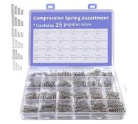 GOEDCH Lot de 420 ressorts de compression en acier inoxydable en 24 tailles : assortiment de ressorts de compression pour la maison DIY Craft Repair (longueurs 10 mm, 15 mm, 20 mm, 30 mm - Diamètre 5