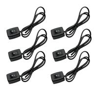 GOEDCH Lot de 6 interrupteurs pour phares antibrouillard LED barre lumineuse : 12 V/24 V voitures DIY type de pâte interrupteur à bouton avec câble de 75 cm, interrupteur de voiture DIY pour phares