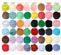 GOEDCH Lot de laine à feutrer, 100 couleurs, 300 g, avec fibres naturelles, pour feutrage humide et à sec, laine de conte de fées de qualité supérieure pour les amateurs d'artisanat, bricolage