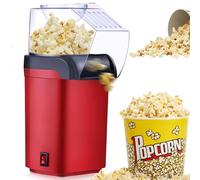 GOEDCH Machine à popcorn à air chaud pour enfants avec couvercle transparent et verre doseur : Machine à popcorn automatique rétro de 1 200 W, faible en matières grasses et silencieuse pour soirées ci
