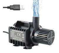 GOEDCH Mini pompe à eau avec réglage de la vitesse de rotation : pompe submersible USB avec réglage du débit 600 L/H, hauteur maximale 2,2 m, pompe de puits muet 2 m de câble de charge USB pour