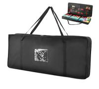 GOEDCH Organisateur de papier cadeau étanche noir avec fenêtre d'affichage, compartiment pour cartes et sac de rangement avec compartiments