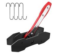 GOEDCH Outil à Cliquet pour Étrier de Frein: Rétracteur de Piston de Frein, Rouge Ensemble de Presse avec 4 Crochets de Remplacement de Plaquettes de Frein Universels pour réparation de Voiture