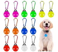 GOEDCH Pendentif lumineux chien : 14 pièces de sécurité LED clignotantes, 3 modes clignotants LED lumière pendentif lumineux, 7 couleurs lumière de sécurité pour animaux de compagnie, lumière de chien