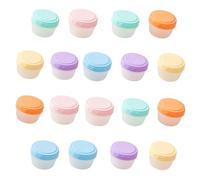 GOEDCH Petites boîtes de congélation : lot de 18 petites boîtes de conservation avec couvercle, 6 couleurs, conteneurs de congélation en plastique avec couvercle pour sauces, salades, épices, boîtes