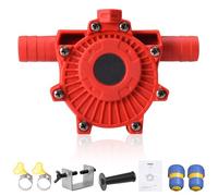 GOEDCH Pompe de perceuse : pompe de perceuse sans fil avec 2 adaptateurs de tuyau, mini pompe à eau, pompe de forage électrique portable avec colliers pour arrosage du jardin, nettoyage de voiture et