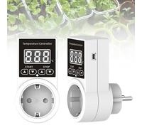 GOEDCH Régulateur de Température Numérique: 2 PCS Jour Nuit Régulateur de Température avec Sonde, Numérique Prise Thermostat, Régulateur de Température pour Aquarium, Germination des Semences de Serre