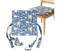 GOEDCH Rehausseur de chaise : 8 cm lavable chaise enfant avec boucle de sécurité, chaise de salle à manger démontable pour tout-petits pour garçons et filles (motif monde sous-marin)