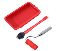 GOEDCH Rouleau de Colle à Bois: Rouleau de Colle Réutilisable, Pinceau à Colle avec Bac à Peinture en Silicone, Ensemble Applicateur de Colle pour L 'Artisanat, Le Travail du Bois, Application Rapide