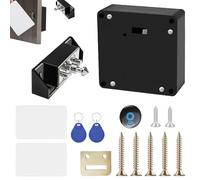 GOEDCH Serrure intelligente NFC: serrure intelligente dissimulée avec 2 porte-clés et 2 cartes RFID, serrures dissimulées, serrures sans trou pour tiroirs, armoires, casiers, usines
