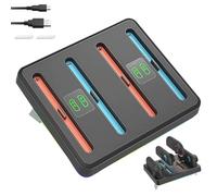 GOEDCH Station de Charge RGB pour Switch 2: Station de Charge magnétique pour 4 Joy-Cons, Chargeur Rapide avec indicateur LED, 9 Modes d'éclairage RVB, Inclinable pour Accessoires Nintendo Switch 2
