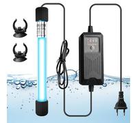 GOEDCH Stérilisateur UV pour aquarium: clarificateur d'eau 13 W avec minuterie, lampe UV submersible, stérilisateur UV étanche, lampe UV submersible, pour aquariums, bassins de jardin et aquariums
