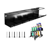 GOEDCH Support de canette pour vaporisateur : support de bombe aérosol à 5 trous et 6 fentes pour bouteilles de pulvérisation avec tube d'expansion et vis, étagère murale pour boîte de conserve