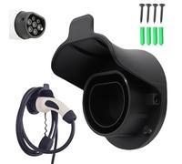 GOEDCH Support de Chargeur EV de Type 2: Support de Câble EV avec Vis, Organiseur de Câble de Charge Mural pour Voiture Électrique avec Prises de Type 2, Noir Support Mural de Type 2 pour Câble