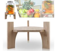 GOEDCH Support de Distributeur de Boissons: Bois Support de Distributeur de Boissons, Pratique en bois - Base Ronde, Support Multifonction Robuste et Pratique en bois pour Festivals (21.5CM)