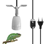 GOEDCH Support de Lampe Terrarium E27: Support de Lampe en Céramique pour Reptiles, Lampe Chauffante 360 ° Orientable, Base de Lampe Chauffante pour Reptile pour Lézard, Tortue (Ampoule Non Incluse)
