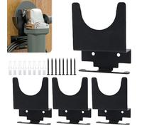 GOEDCH Support de Meuleuse D'angle Mural: Lot de 4 Supports pour Meuleuse D'angle en Acier Inoxydable avec Crochet de Corde, Support pour Outils Electriques avec Vis, pour Meuleuse D'angle, Polisseuse