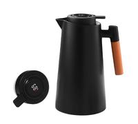 GOEDCH Thermos à thé avec affichage de la température : 1 l - Cafetière isotherme avec infuseur à thé pour garder au chaud pendant 24 heures - Double paroi d'isolation sous vide - Pour la maison