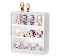 GOEDCH Vitrine acrylique de collection : boîte d'affichage acrylique avec porte magnétique - Boîte de rangement transparente à 3 couches anti-poussière pour objets de collection, figurines d'action