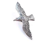 Goéland en Vol finement fabriquéà la main en étain massif au Royaume-Uni Pin's (épinglette Badge + 59MM Bouton Badge + Sac cadeau