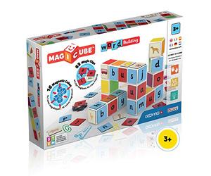 GOEMAG MagiCube Word Building 79pcs Jeu de Construction magnétique pour Enfants, Cadeau pour garçons et Filles de 1 2 3 4 5 6 Ans, éducatif Montessori, Jeux pour Enfants