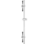 Görbach Barre de douche - 100 cm - Barre de douche en acier inoxydable - 22 mm de diamètre - Support mural flexible réglable de 30 à 94 cm - Compatible avec les trous de perçage existants - Réglable