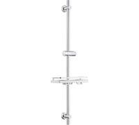 Görbach Ensemble de douche en acier inoxydable avec support de pommeau de douche réglable, supports muraux compatibles avec les trous de perçage, adapté aux pommes de douche standard, barre de douche