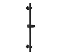 Görbach Barre de Douche Noir 70cm en Acier Inoxydable avec Support de Pommeau de Douche Réglable et Fixations Murales Variables pour S'adapter aux Trous de Perçage Existants