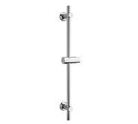 Görbach Colonne de douche 70cm en acier inoxydable, chromé Barre de douche avec support de douchette et fixations murales réglable pour S'adapter aux trous de perçage existants