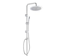 Görbach Colonne de Douche Design Ensemble pour la salle de bain Système de Douche Pluie Chromé avec Douche de Tête Universel Anti-calcaire D25cm
