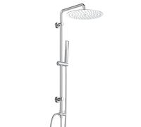 Görbach Colonne de Douche Design Ensemble pour la salle de bain Système de Douche Pluie Chromé avec Douche de Tête Universel Anti-calcaire D25cm