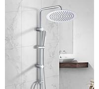 Görbach Colonne de Douche Hydromassage avec Haute Pression Système de Douche Pluie pour Salle de Bain Ensemble de Douche pour Baigoire avec Pommeau Douche D30cm